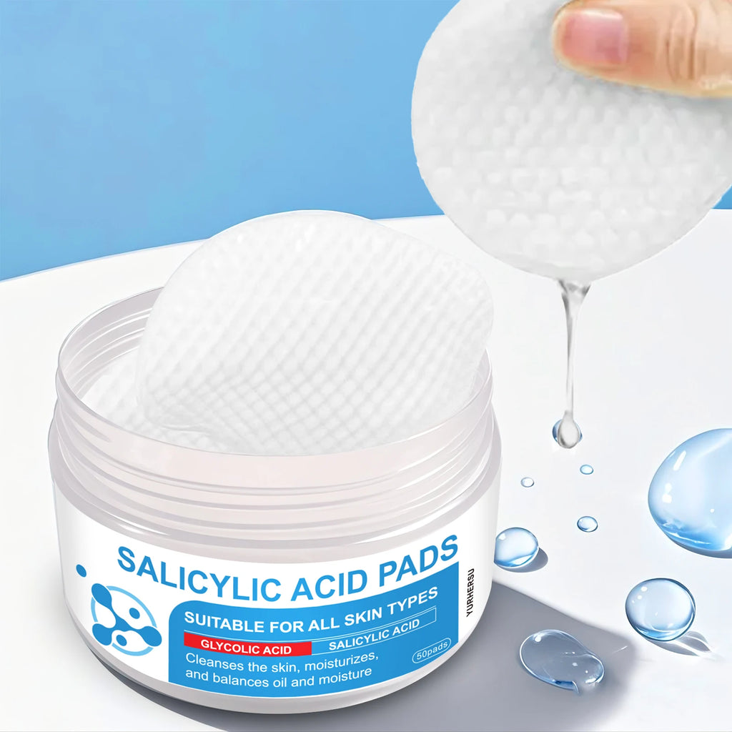 AHA BHA Exfoliating Toner Pads Dual Effect Facial Cleansing Treatment