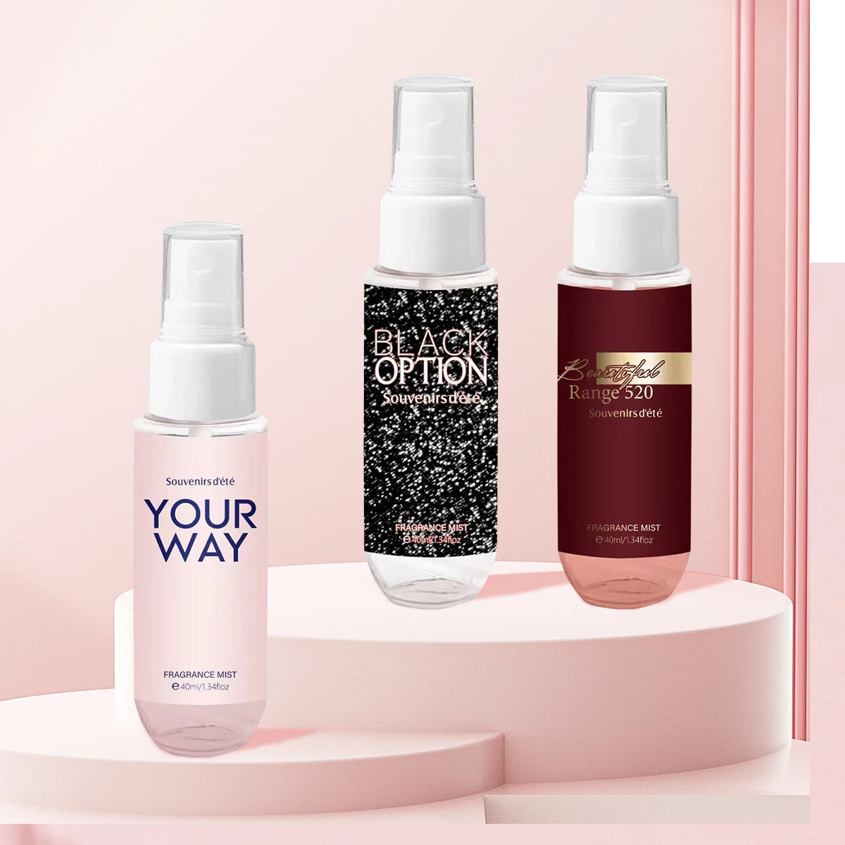 4 Piece Floral Fragrance Mist Set Unisex Long Lasting Perfume Spray - 4