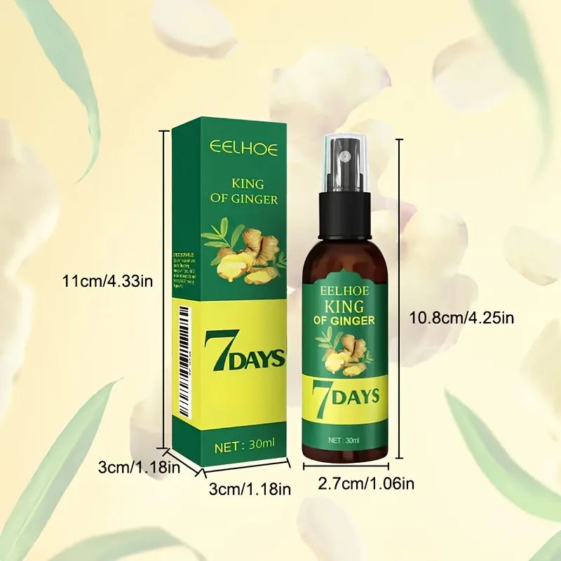 Ginger Hair Growth Spray Scalp Moisturizing Repair Treatment 30ml - 9
