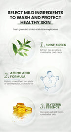 Amino Acid Facial Cleansing Mousse Deep Pore Foam Wash and Makeup Remover