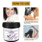 Keratin Purple and Blue Hair Mask for Removing Yellow and Orange Tones