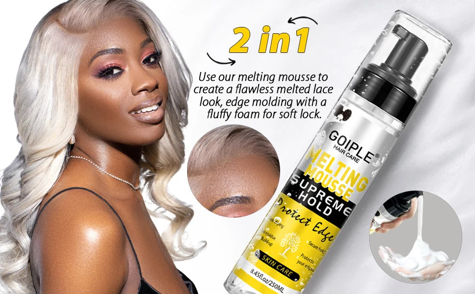Wig Lace Melting Mousse Invisible Hold and Edge Protector Spray