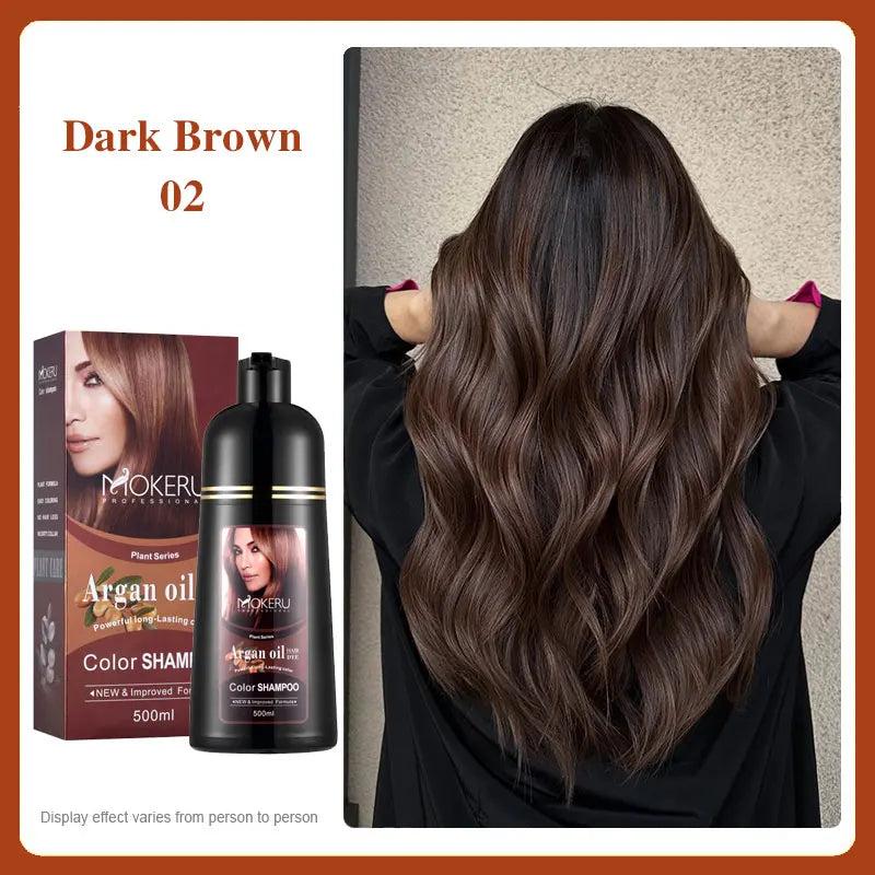 Organic Ginger Hair Blackening Shampoo 500ml Permanent Color Dye