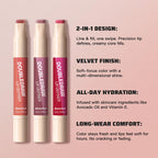 2-in-1 Lip Liner and Matte Lipstick for Long-Lasting Wear