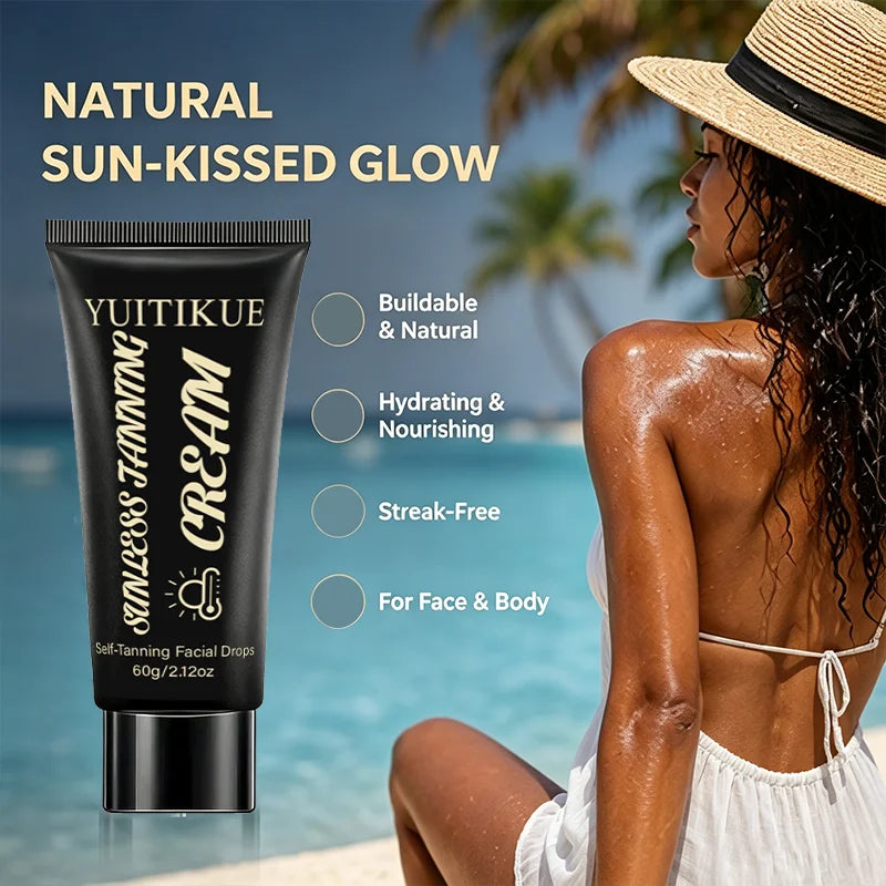 YUITIKUE Sunless Tanning Cream Face and Body Natural Bronzer - 6