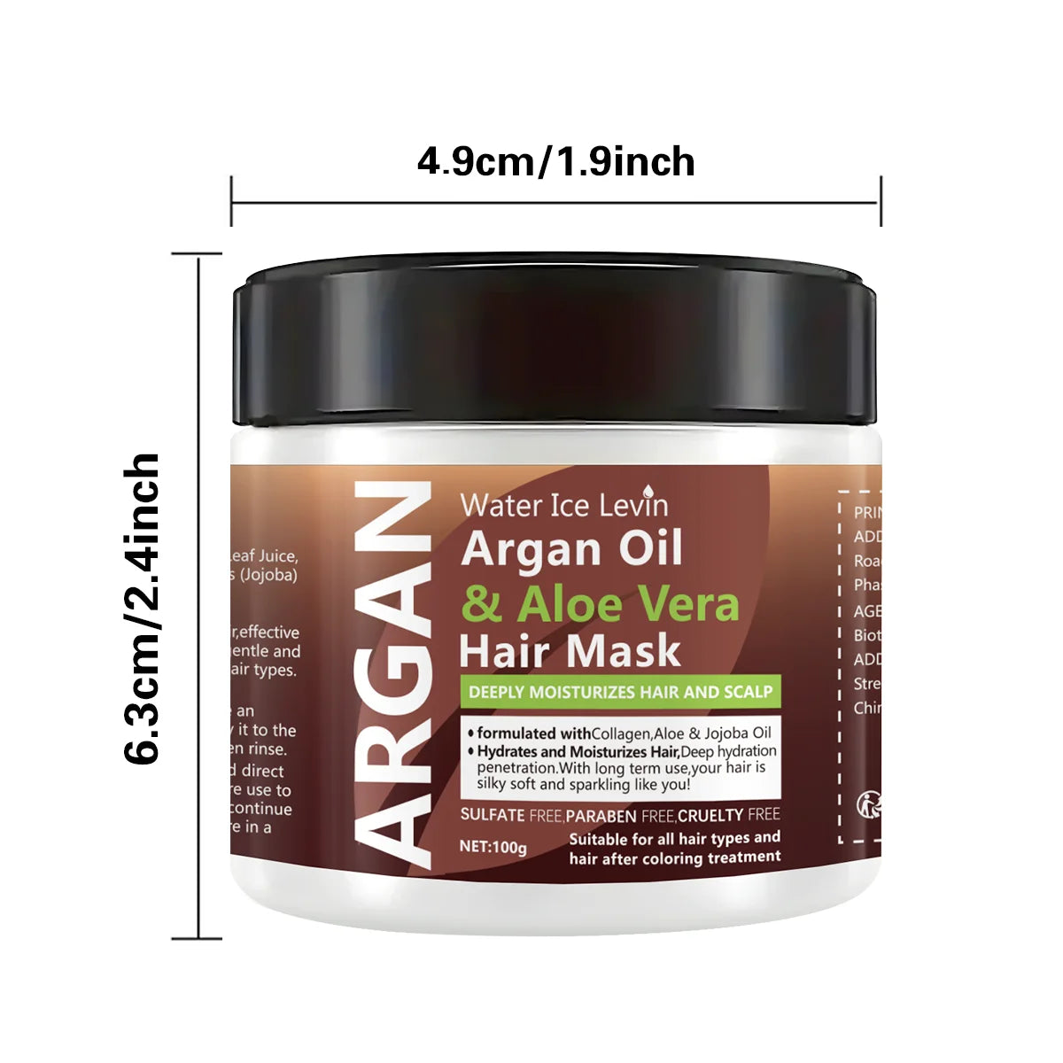 Argan Oil and Aloe Vera Hair Mask Repair Treatment 100g - 8