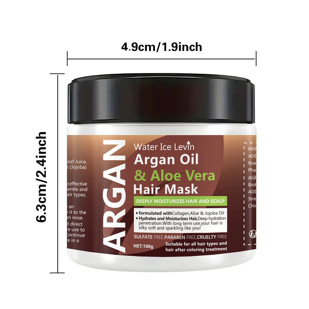 Argan Oil and Aloe Vera Hair Mask Repair Treatment 100g