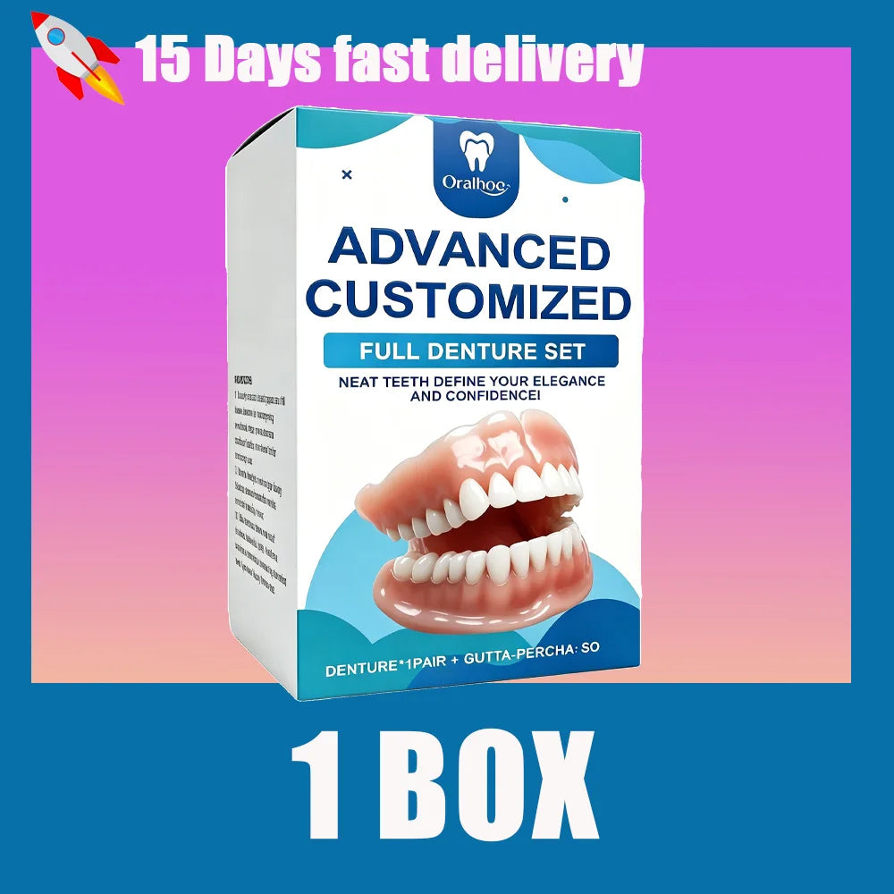 Realistic Temporary Denture Set for Comfortable Smile