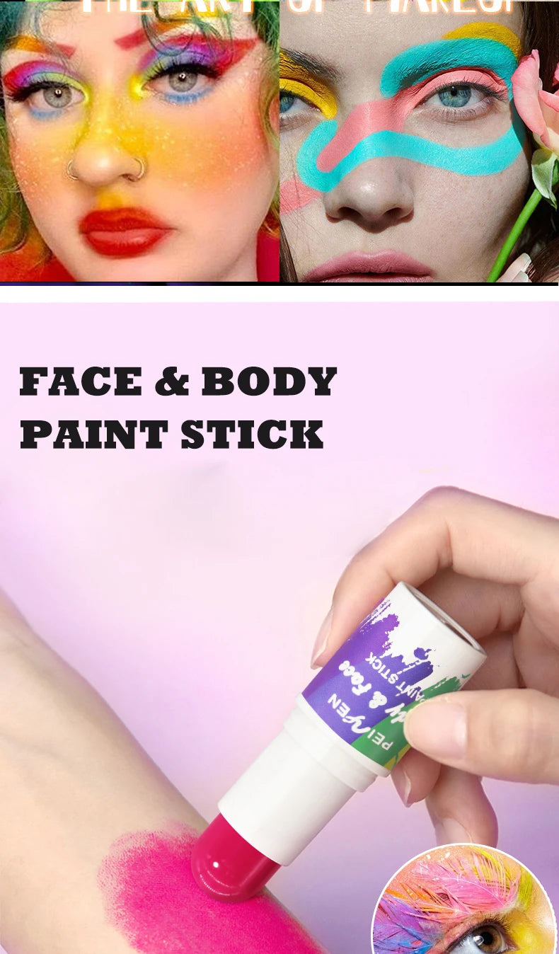 Peiwen Face and Body Paint Stick Waterproof Makeup for Parties