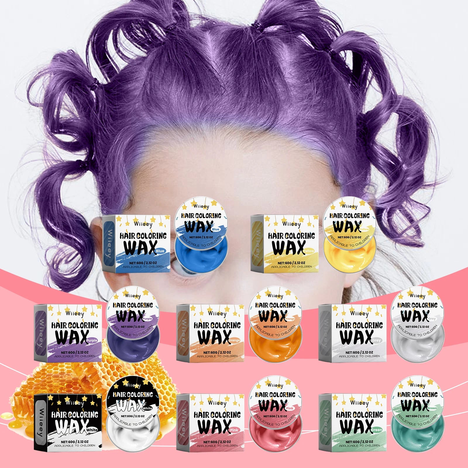 Temporary Hair Color Wax for Kids Parties - 2