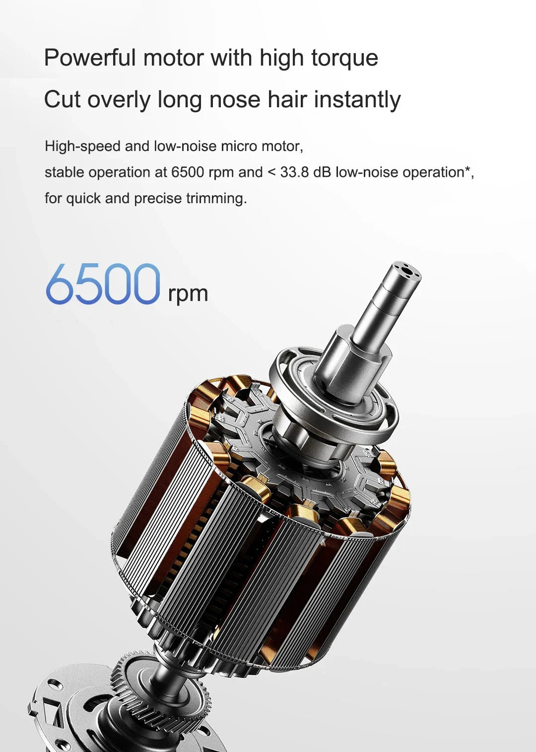 Mijia Electric Nose Hair Trimmer Rechargeable Painless Ear Grooming Tool