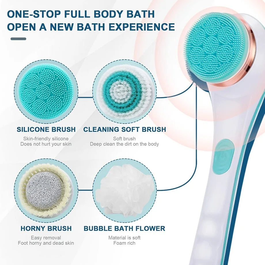 Electric Rotating Back Scrubber and Exfoliating Shower Brush - 4