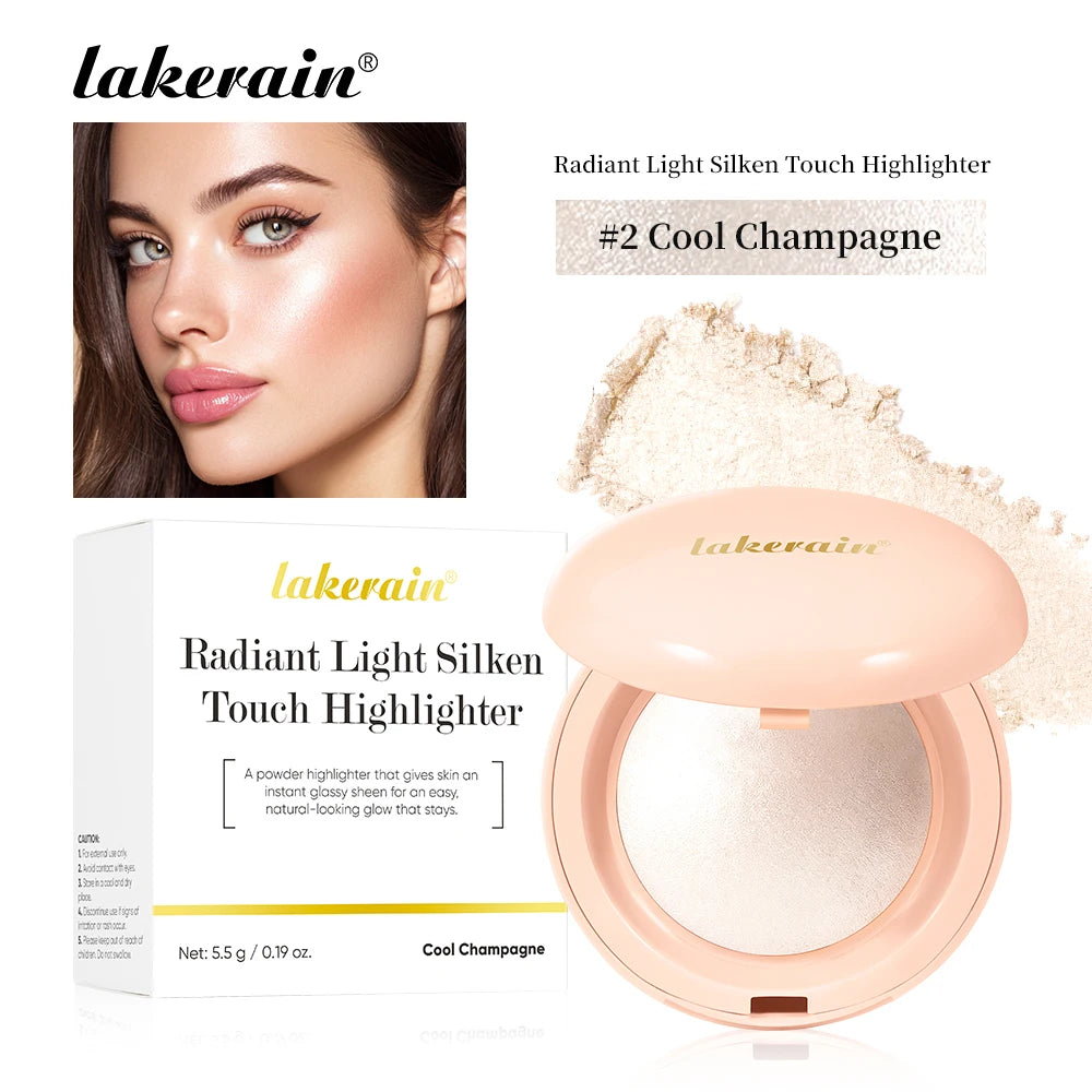 Silky Baked Highlighter Powder for Radiant Glass Skin Glow - 21