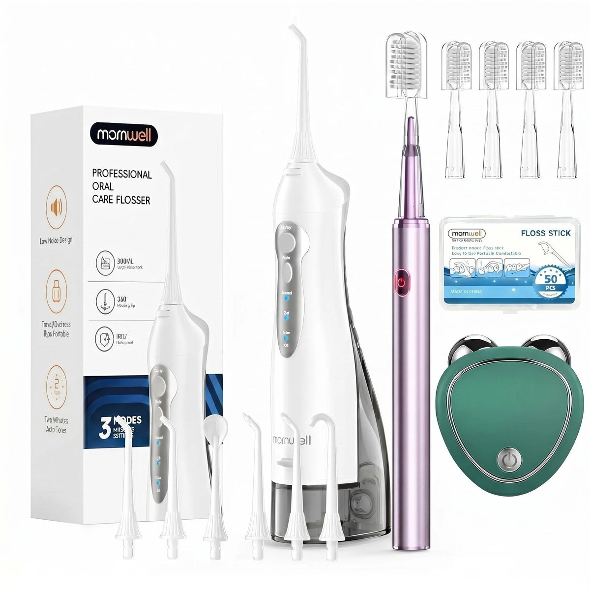Professional Oral Care Kit with Water Flosser and Electric Toothbrush