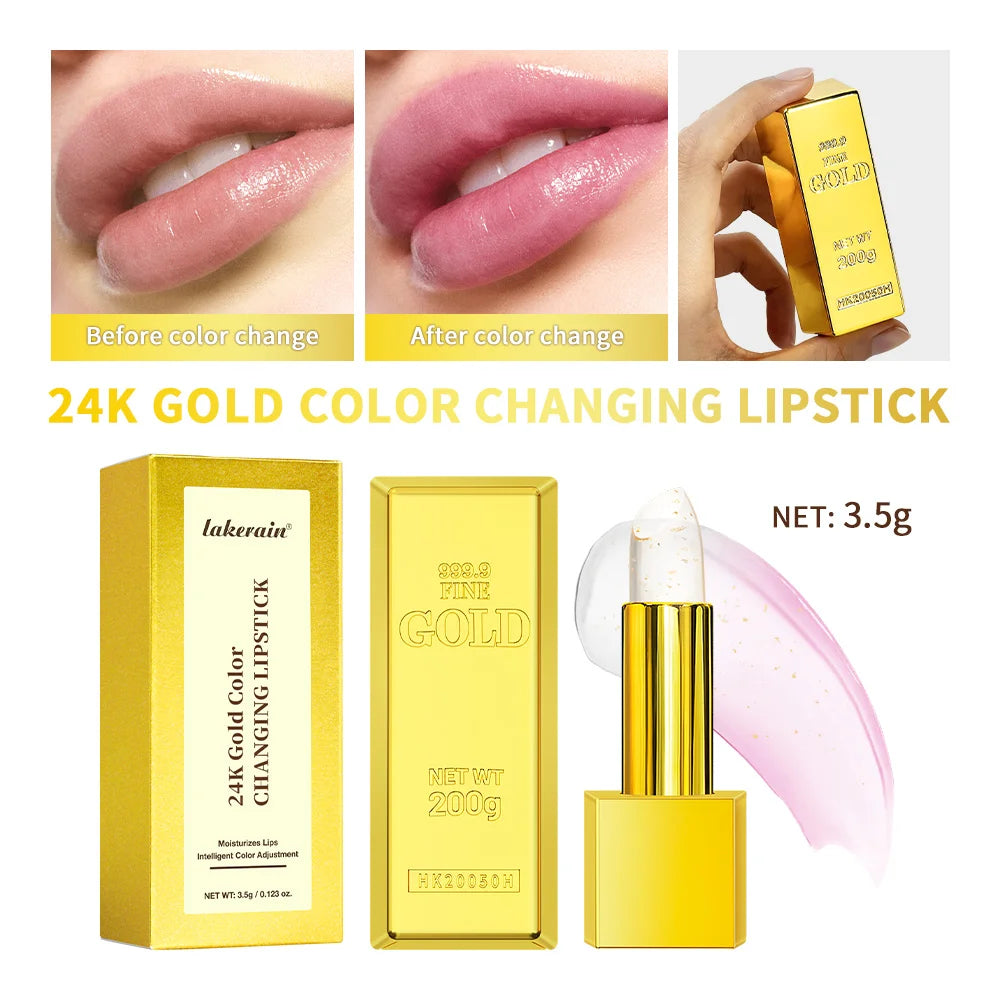 24K Gold Color Changing Moisturizing Lip Balm - 1