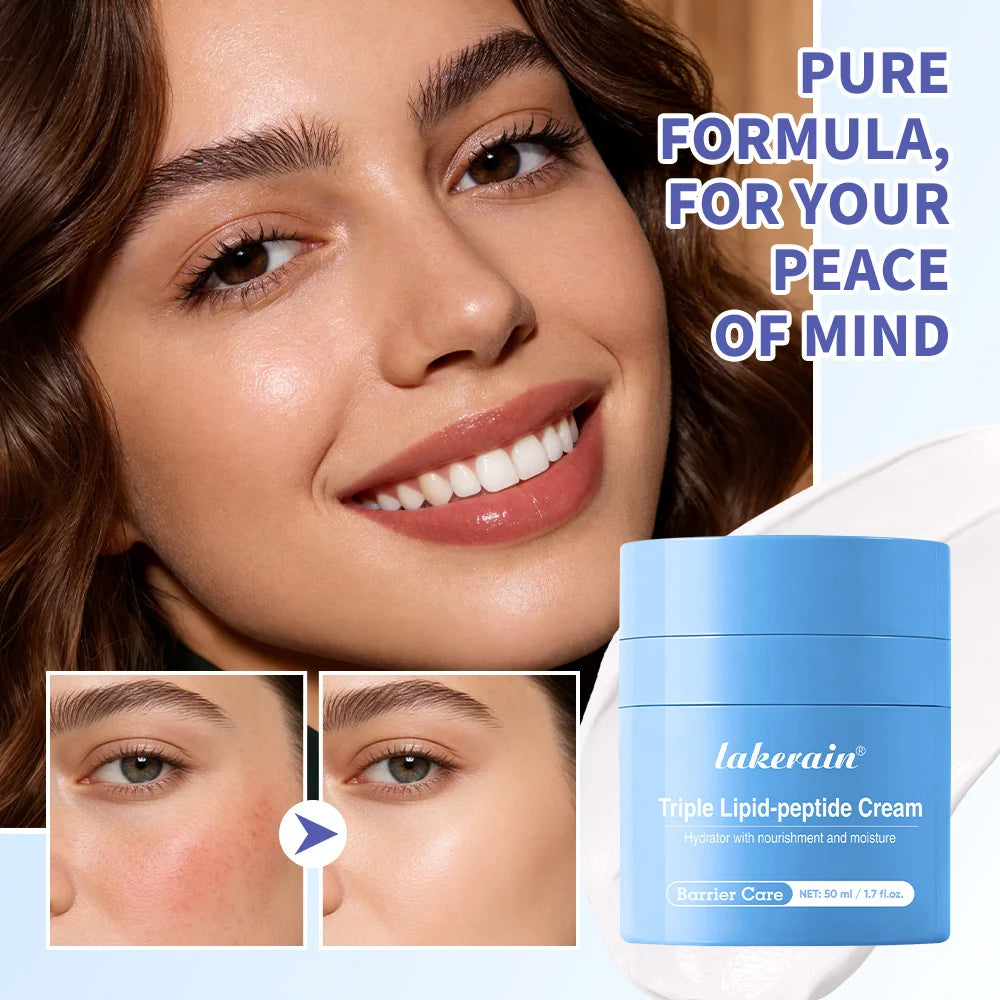 Triple Lipid Peptide Moisturizing Face Cream for Dry Sensitive Skin