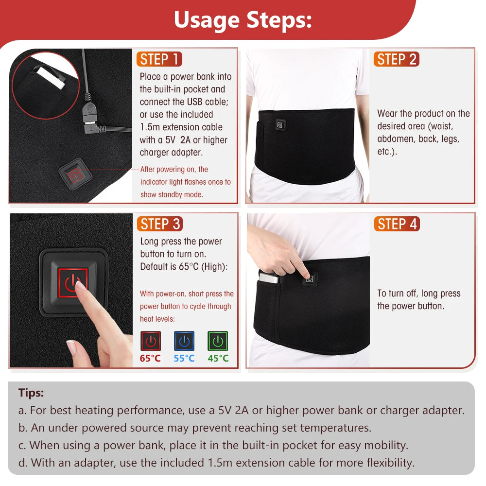 Red Light Therapy Heating Belt for Pain Relief - 6