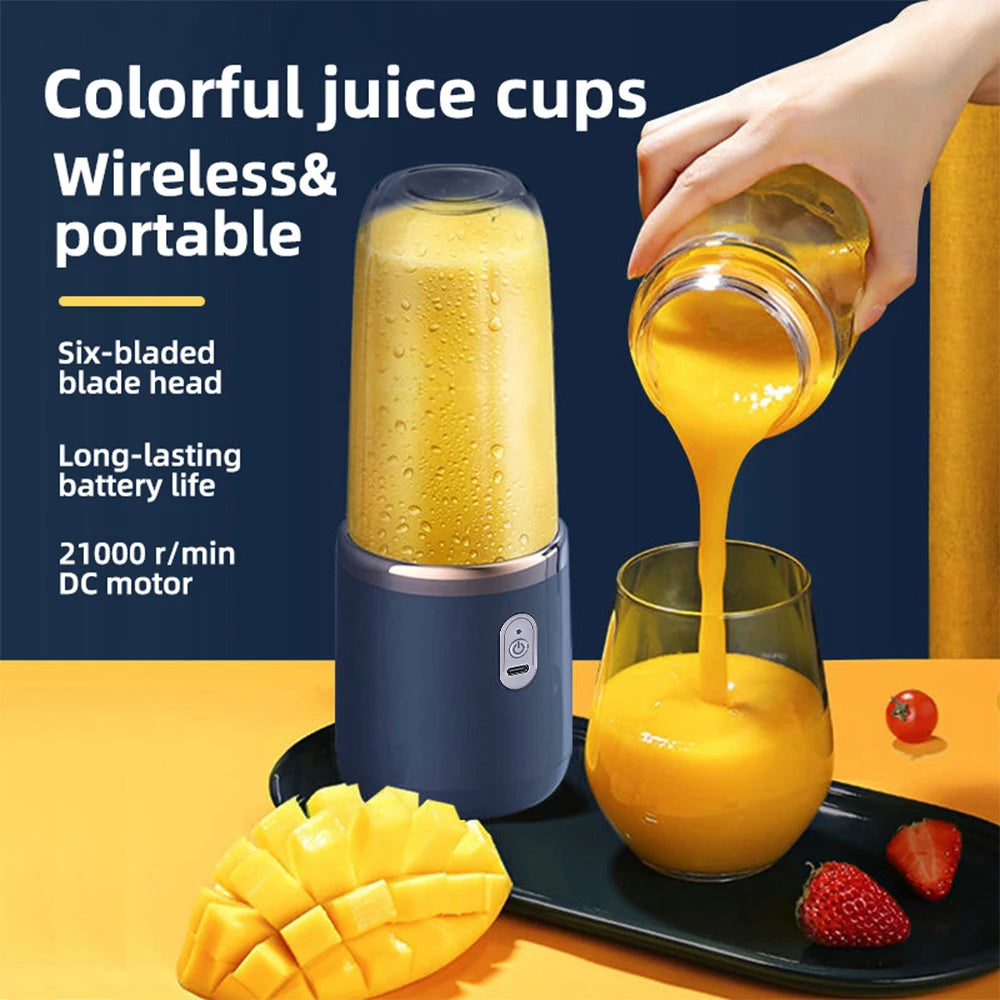 Portable Wireless Electric Juicer Cup for Fresh Fruit Smoothies