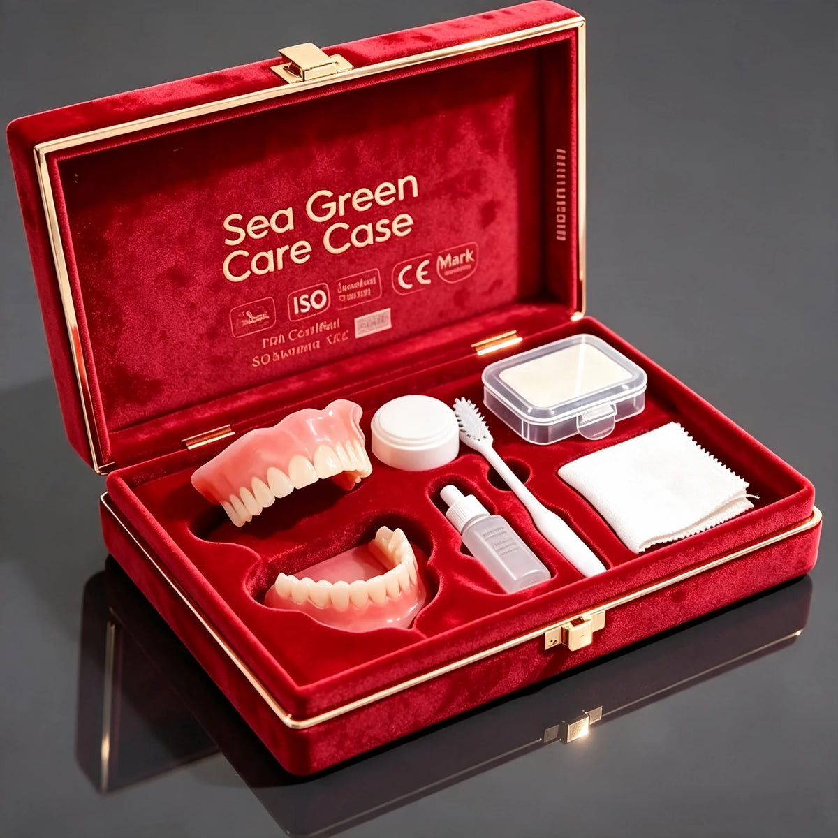 Complete Denture Care Kit with Travel Storage Case