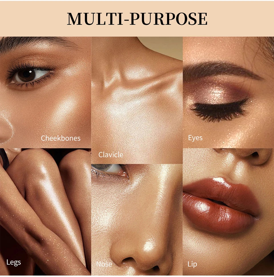 Silky Baked Highlighter Powder for Radiant Glass Skin Glow