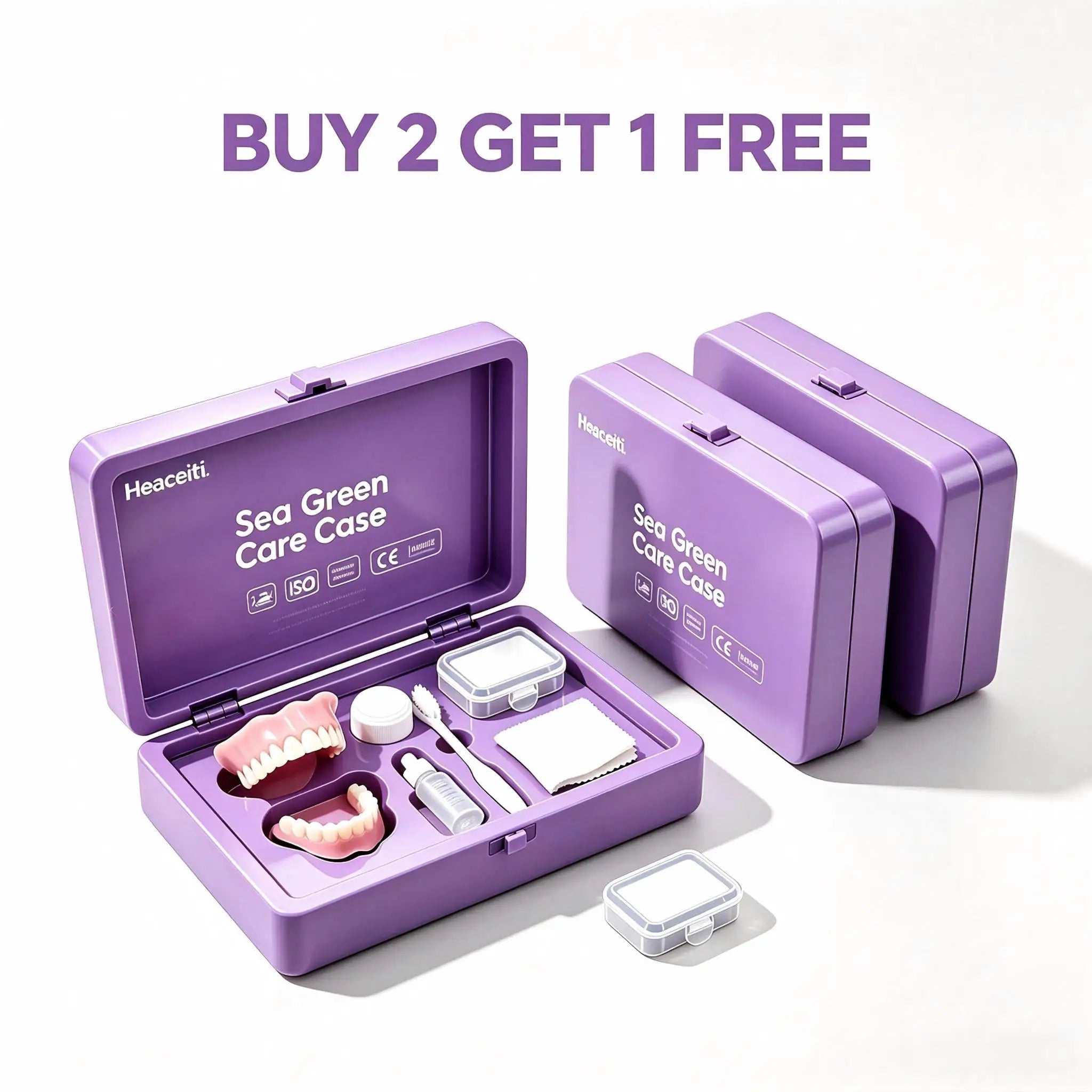 Realistic Cosmetic Denture Set with Portable Storage Case - 8