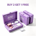 Realistic Cosmetic Denture Set with Portable Storage Case