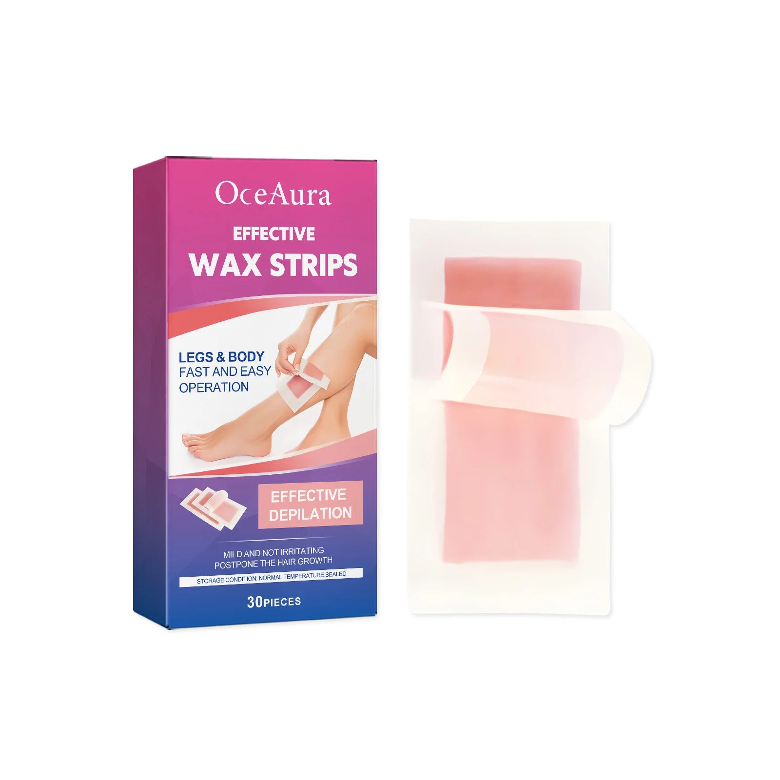 Full Body Hair Removal Wax Strips for Smooth Skin - 10