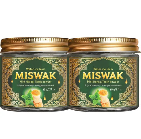 Miswak Mint Herbal Tooth Powder Charcoal Teeth Whitening 60g
