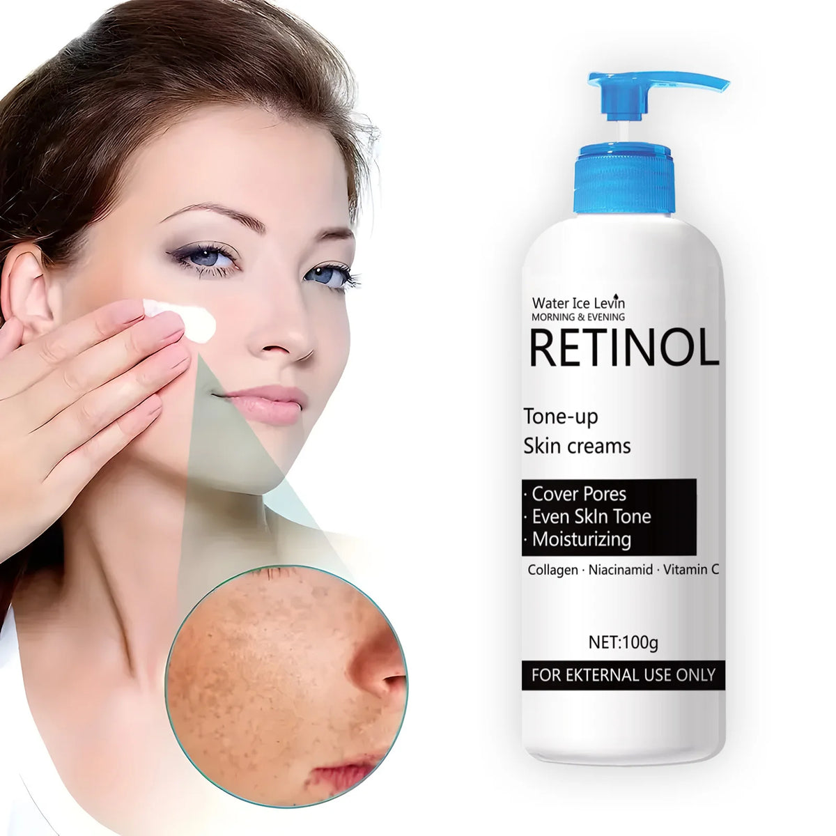 Retinol Face Cream Moisturizer with Collagen and Hyaluronic Acid