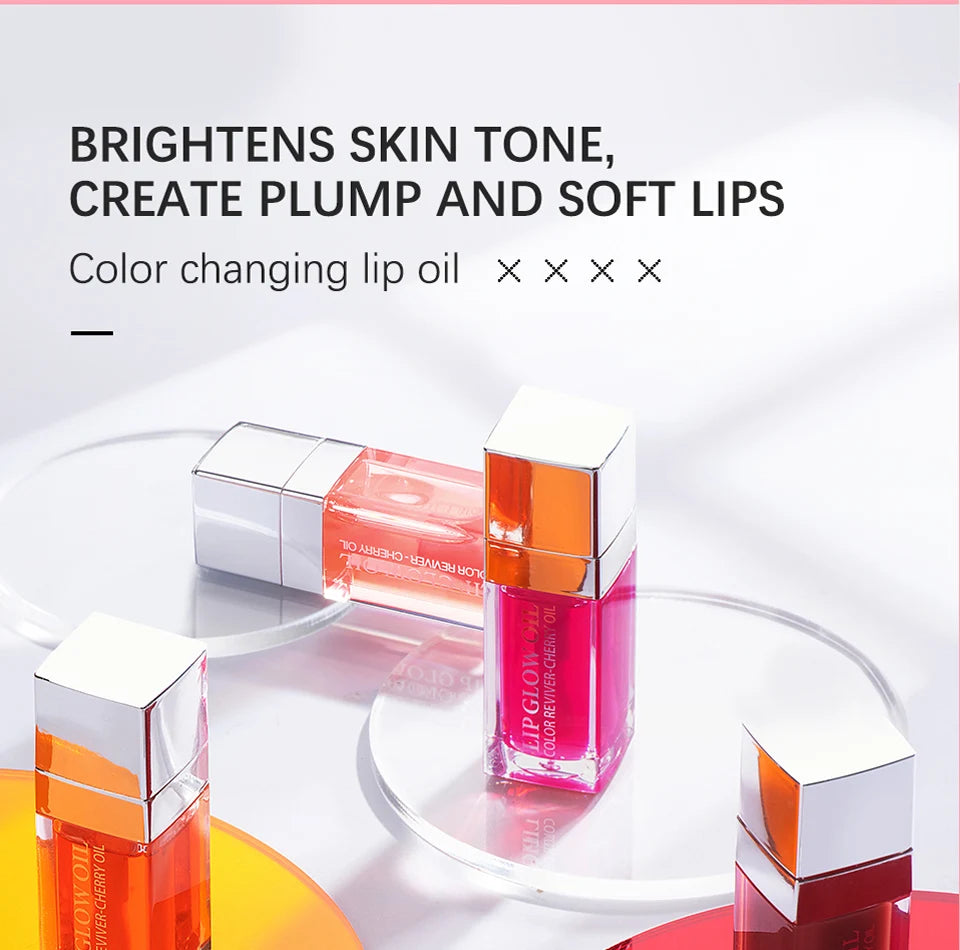 Hydrating Crystal Jelly Lip Glow Oil for Nourished Plump Lips