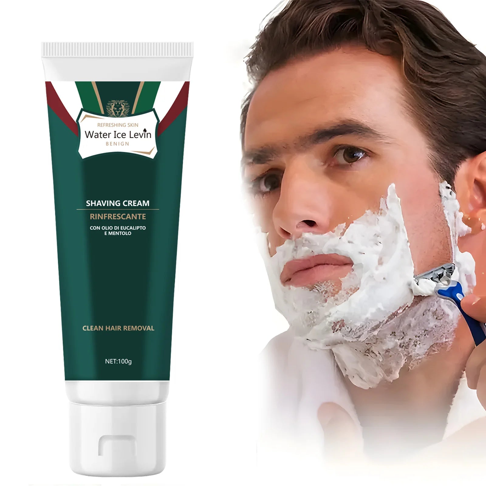 Water Ice Levin Hair Removal Cream for Men Gentle Shaving Gel - 1