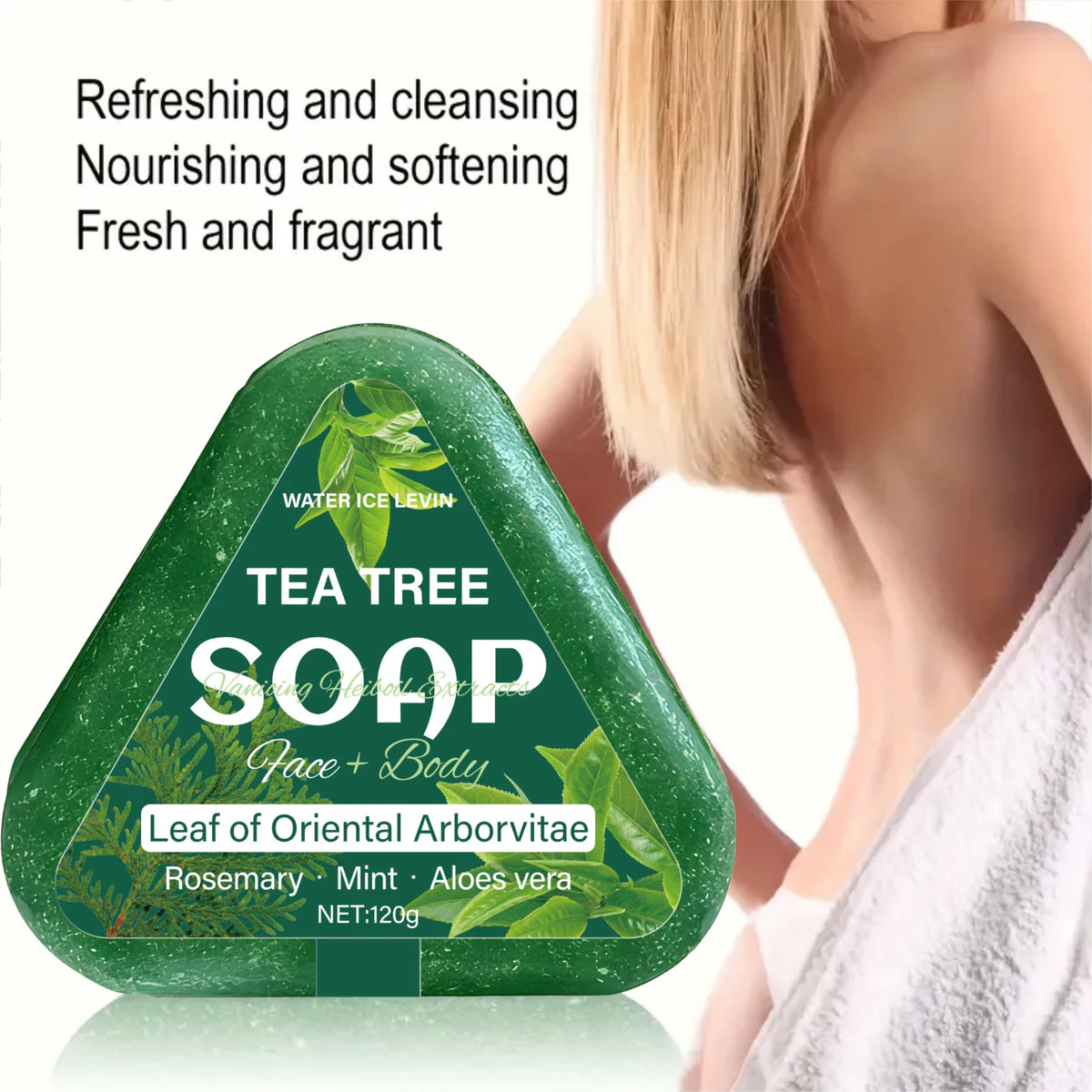 Tea Tree Shampoo Soap Bar All in One Face and Body Cleansing Bar 120g