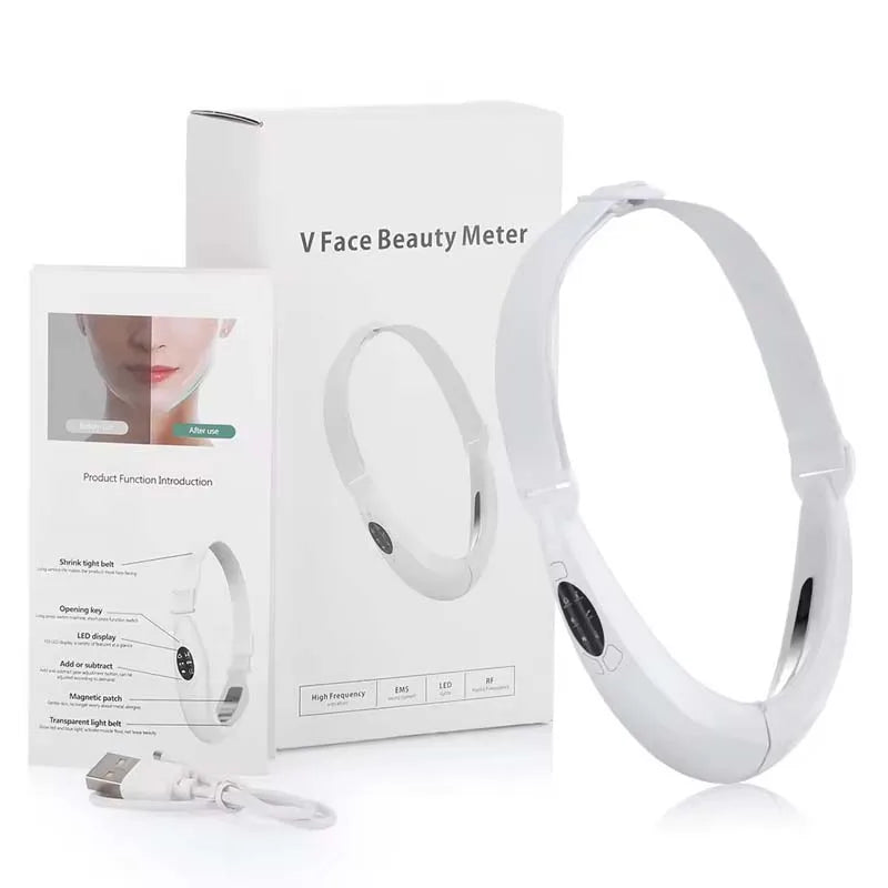 EMS V-Shape Face Lifting Massager Chin Slimming Beauty Tool - 9