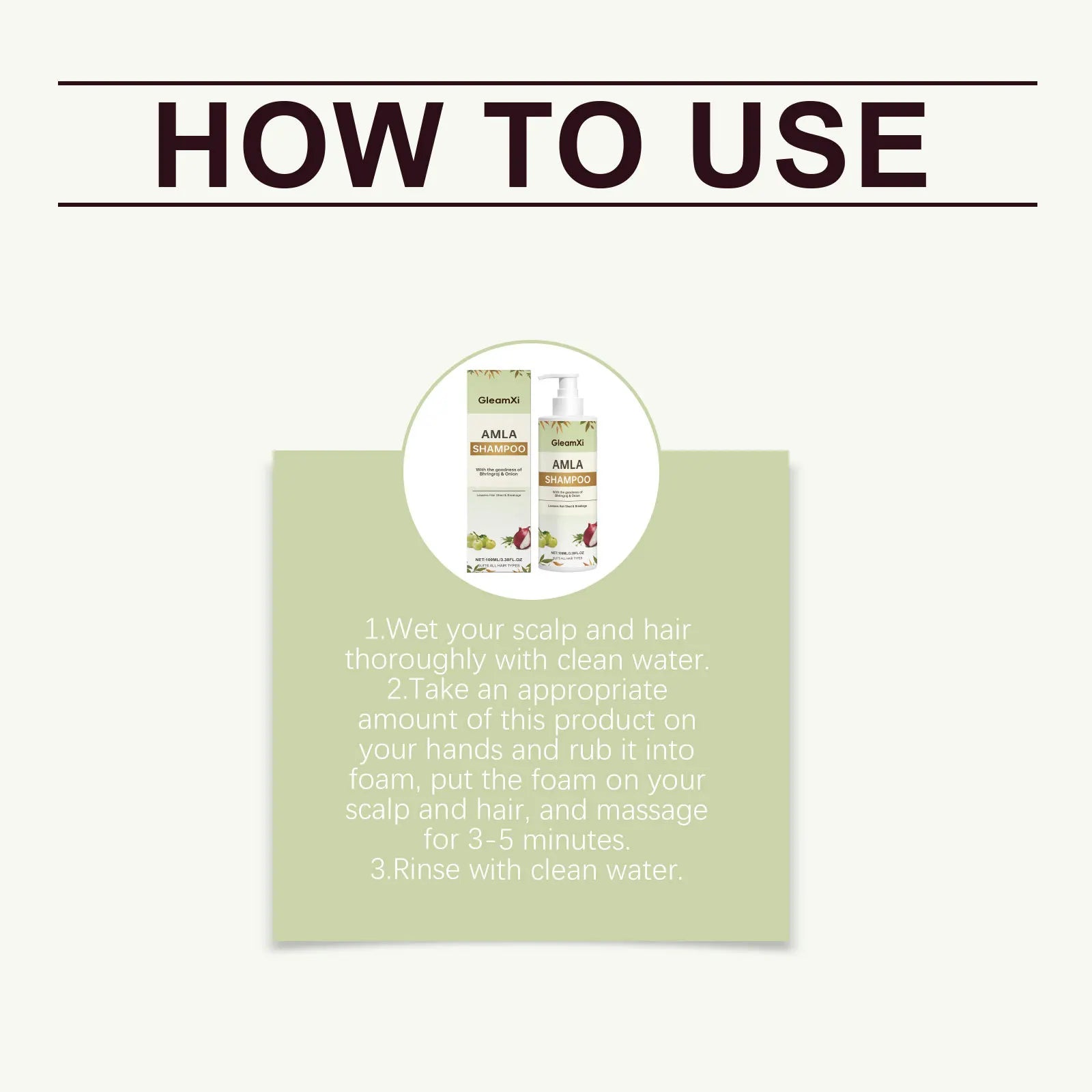 Amla Shampoo for Hair Strengthening and Scalp Cleansing 100ml