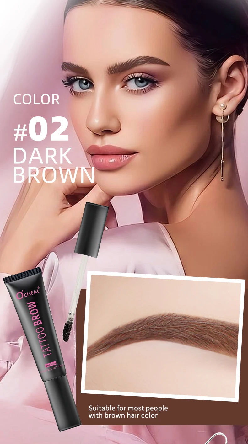 OCHEAL Waterproof Tattoo Eyebrow Gel Long Lasting Peel Off Brow Tint - 16