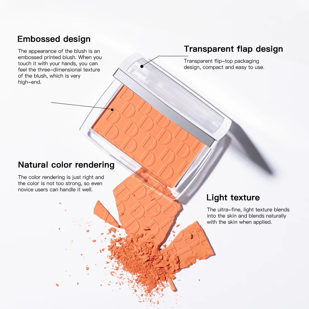 Embossed Matte Blush Palette for Natural Cheek Color