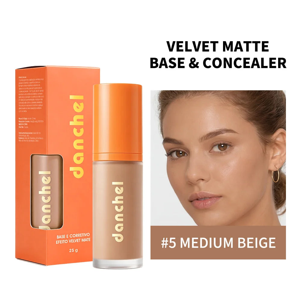 2-in-1 Velvet Matte Liquid Foundation and Concealer - 25