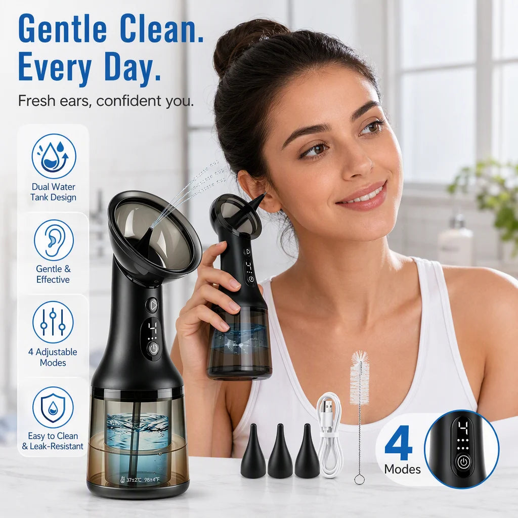 Electric Ear Wax Removal Irrigator with Dual Tank System
