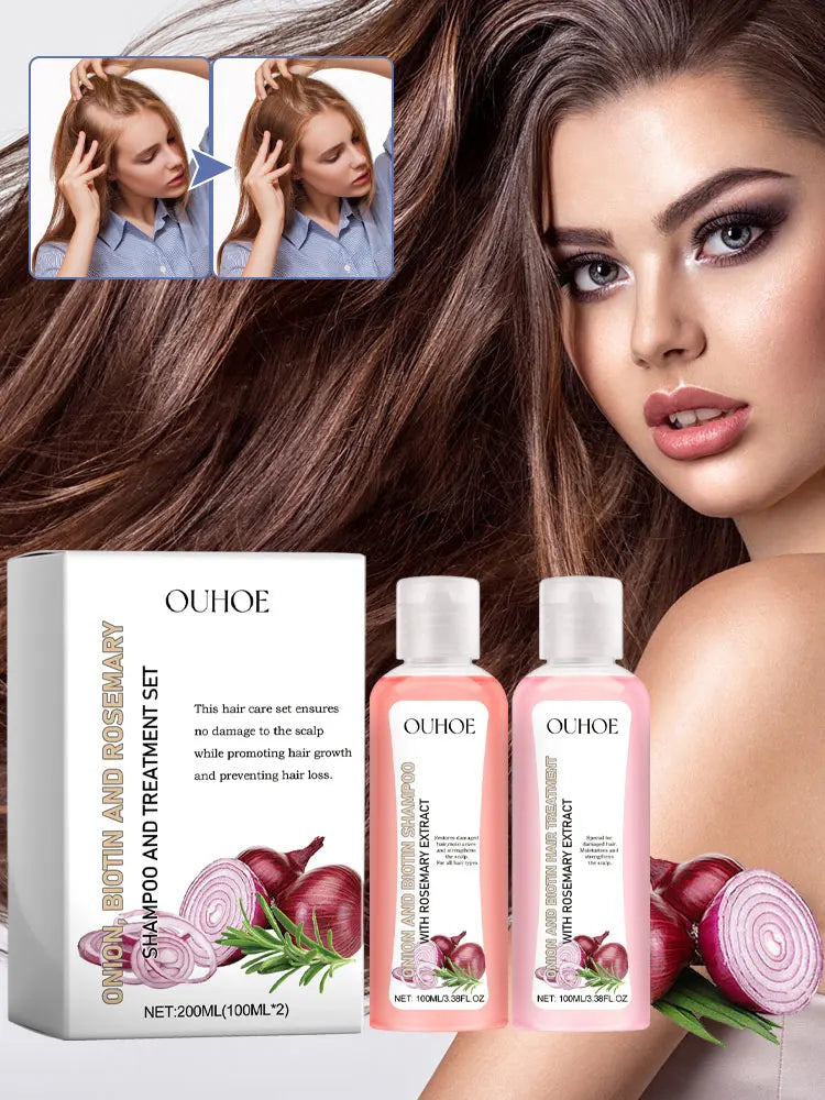 Biotin and Rosemary Onion Extract Hair Shampoo and Conditioner Set - 2