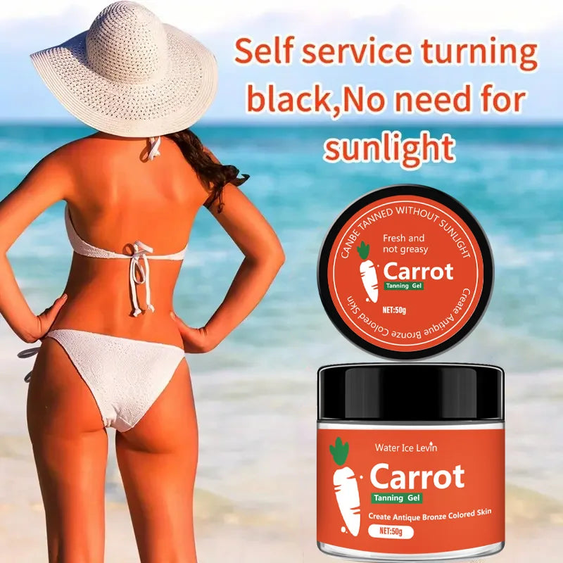Carrot Tanning Gel Self Tanner and Bronzer for Natural Sunless Glow