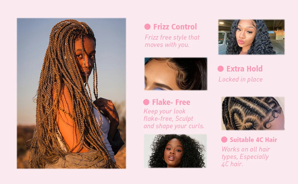 Goiple Strawberry Braid Gel Loc and Twist Styling Pomade 150g - 10