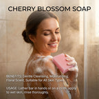 Handmade Sakura Soap Moisturizing Floral Scent Bar for Face and Body