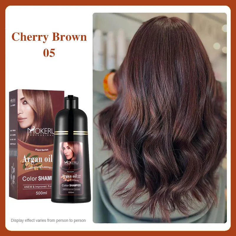 Organic Ginger Hair Blackening Shampoo 500ml Permanent Color Dye - 25