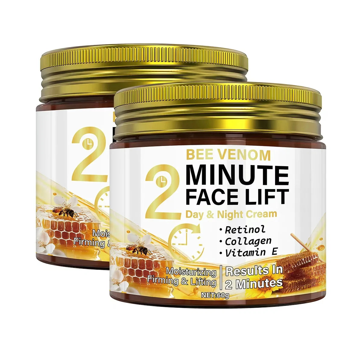 Bee Venom Anti Aging Face Cream Retinol Collagen Firming Moisturizer - 6