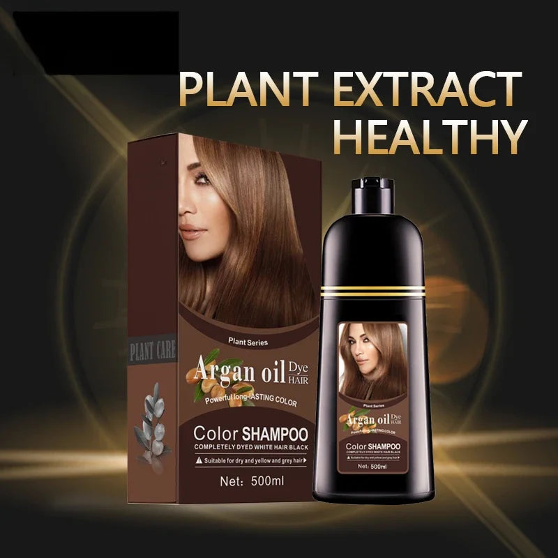 Argan Oil Permanent Hair Color Dye Shampoo 500ml
