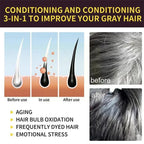 Natural Plant Herbal Extract Hair Dye Shampoo for Gray Hair Coverage