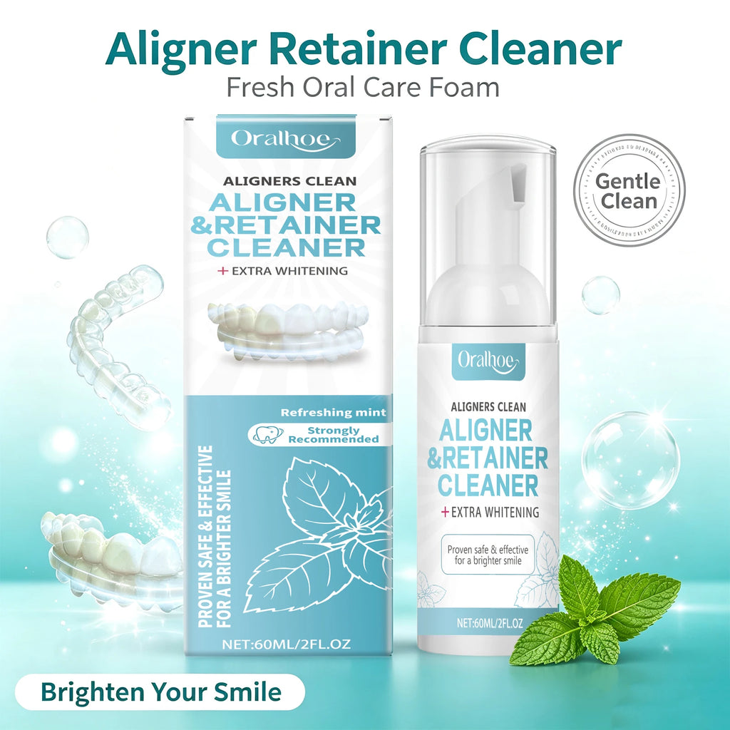 Foaming Aligner and Retainer Cleaner for Fresh Breath