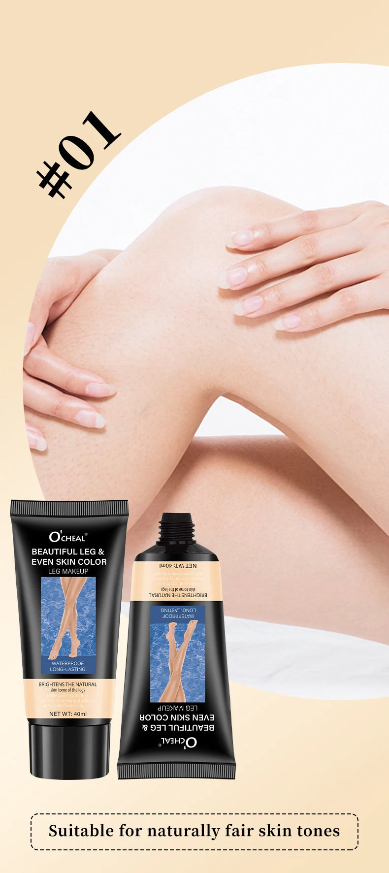 O'CHEAL Leg Makeup Concealer Waterproof Airbrush Finish Foundation