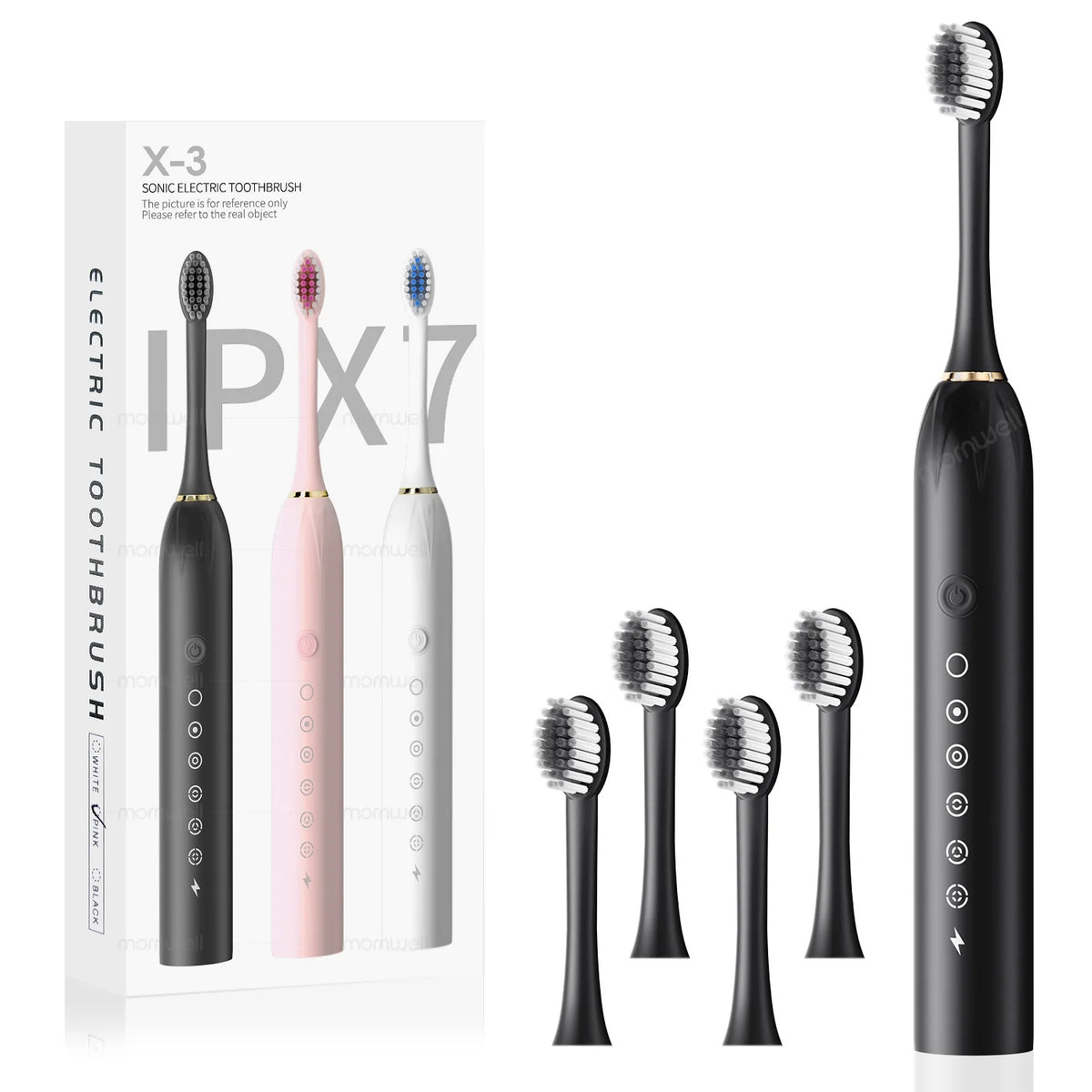 Rechargeable Sonic Electric Toothbrush with 6 Cleaning Modes