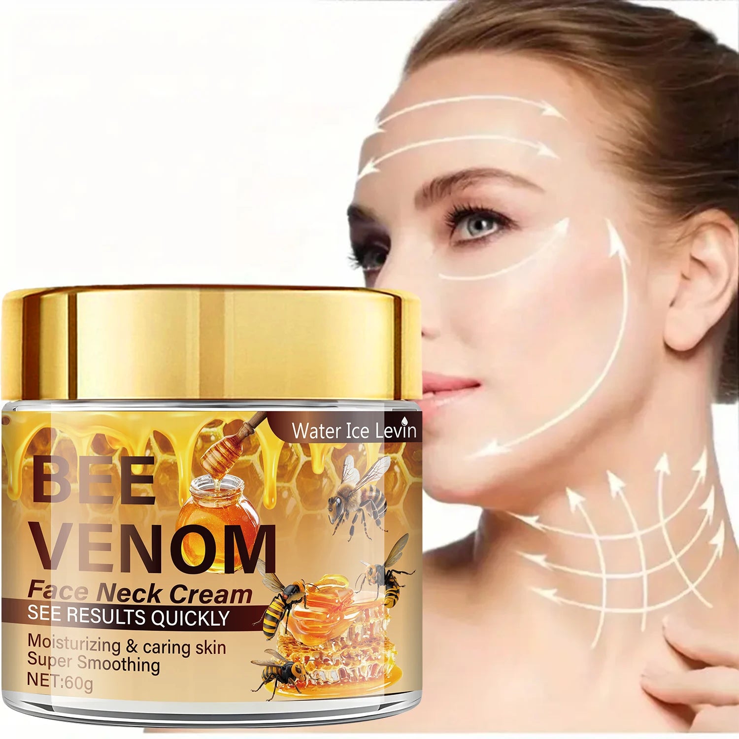 Bee Venom Facial Firming Cream Anti Aging Moisturizer for Face and Neck - 1